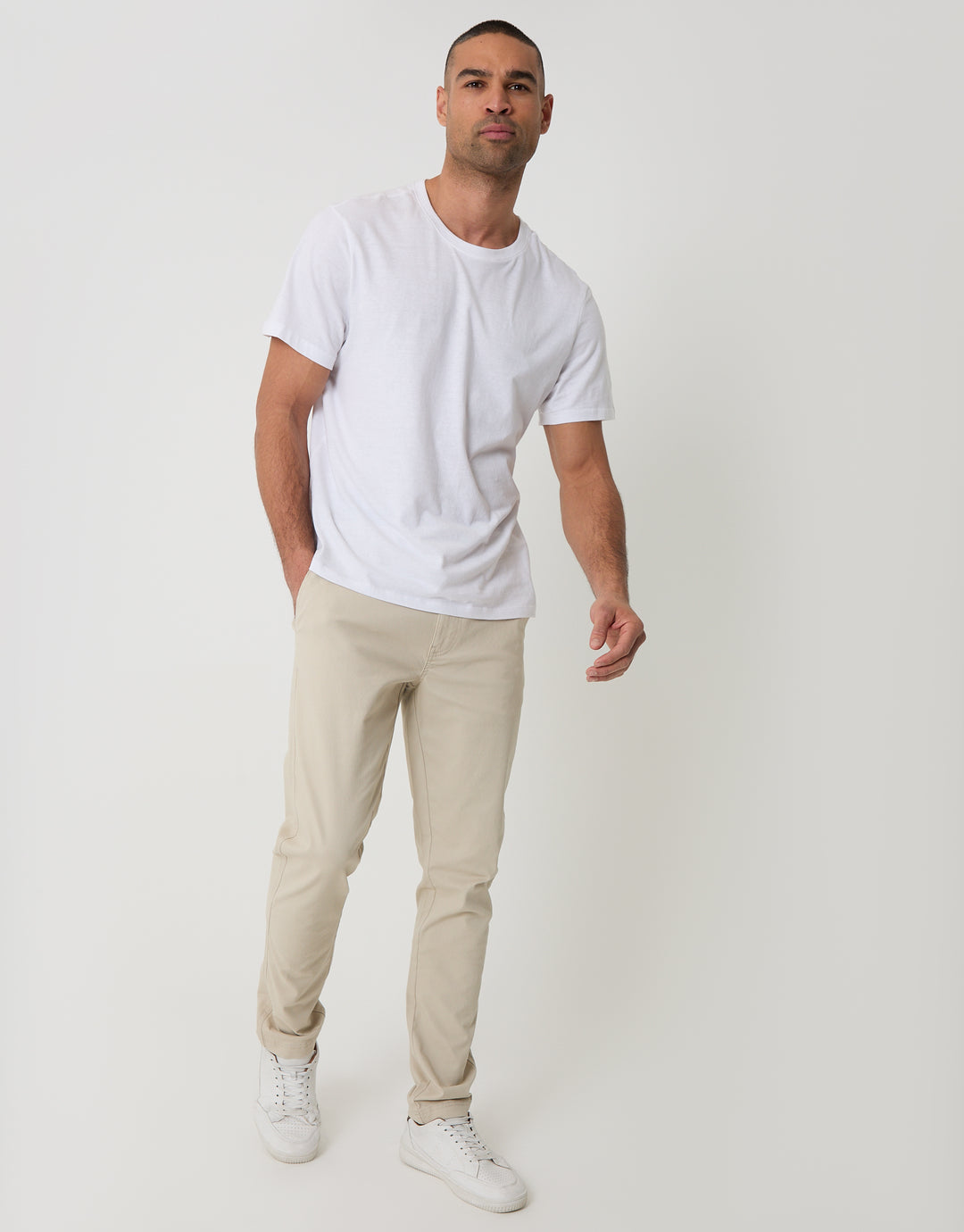 Light Stone Slim Fit Chino Trousers