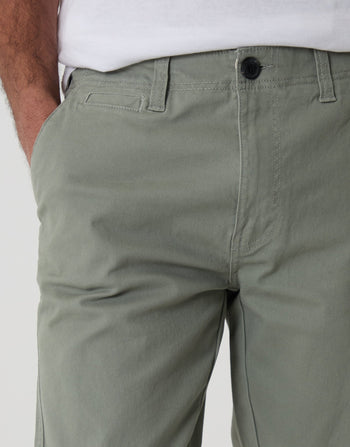 Threadbare Slim Fit Chino Trousers in Sage Green - waistband close up