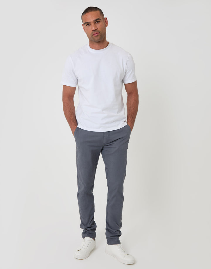 The Classic Slim Fit Chino Trousers in Grey
