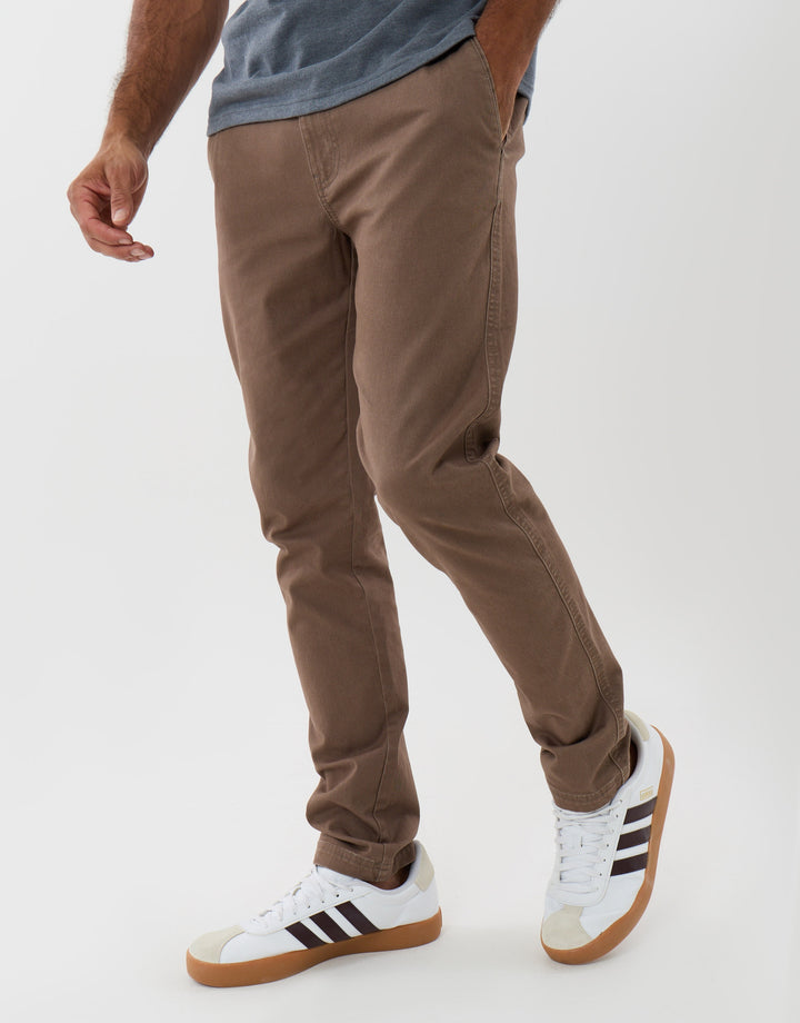 The Classic Slim Fit Chino Trousers in Brown