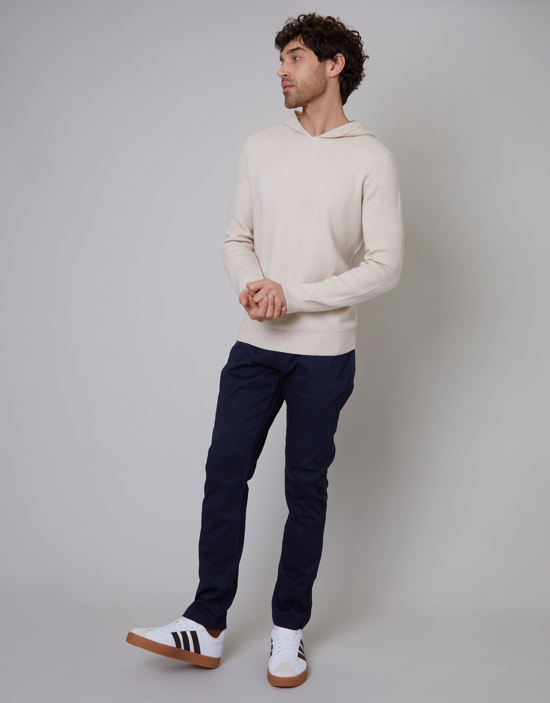 Navy Slim Fit 5 Pocket Chino Trousers