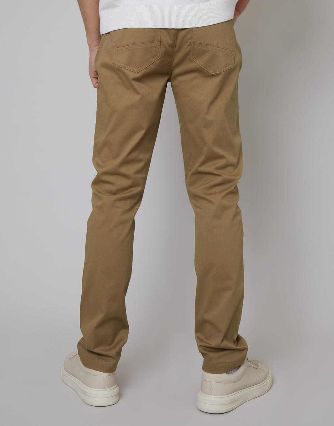 Dark Stone Slim Fit 5 Pocket Chino Trousers