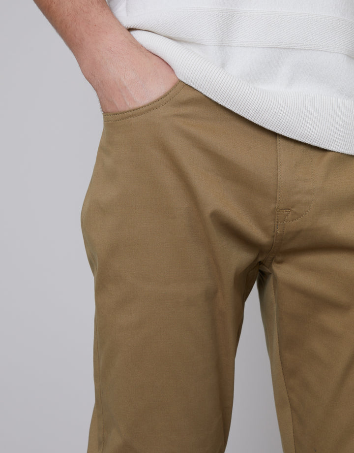 Dark Stone Slim Fit 5 Pocket Chino Trousers