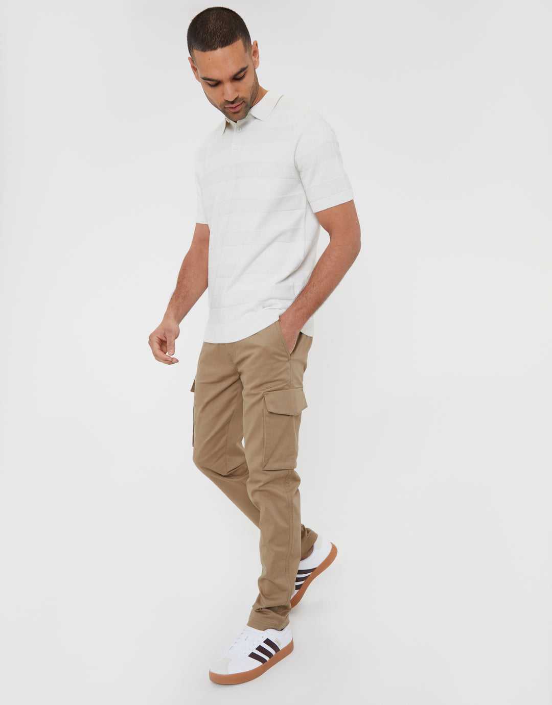 Stone Cargo Chino Trousers