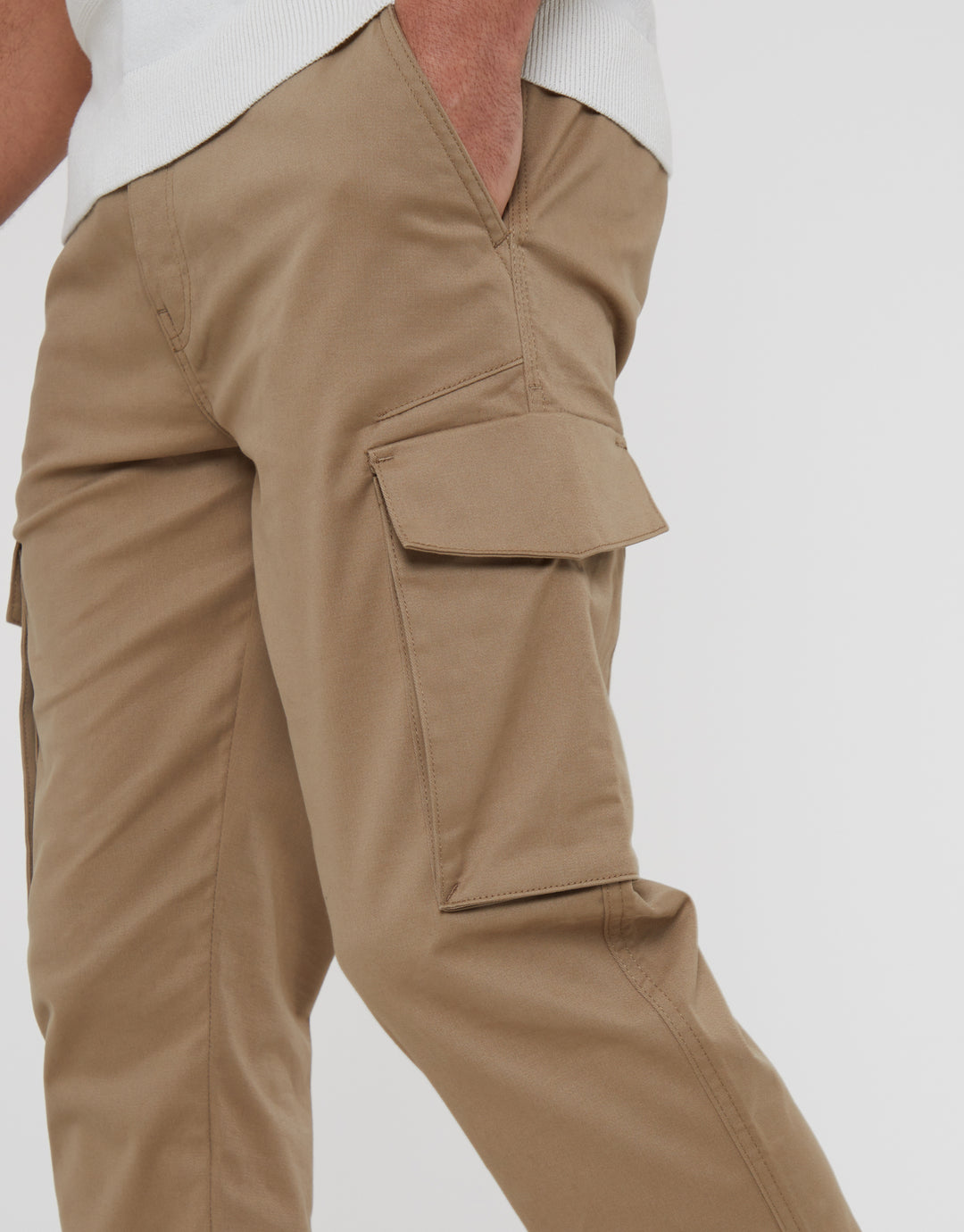 Stone Cargo Chino Trousers