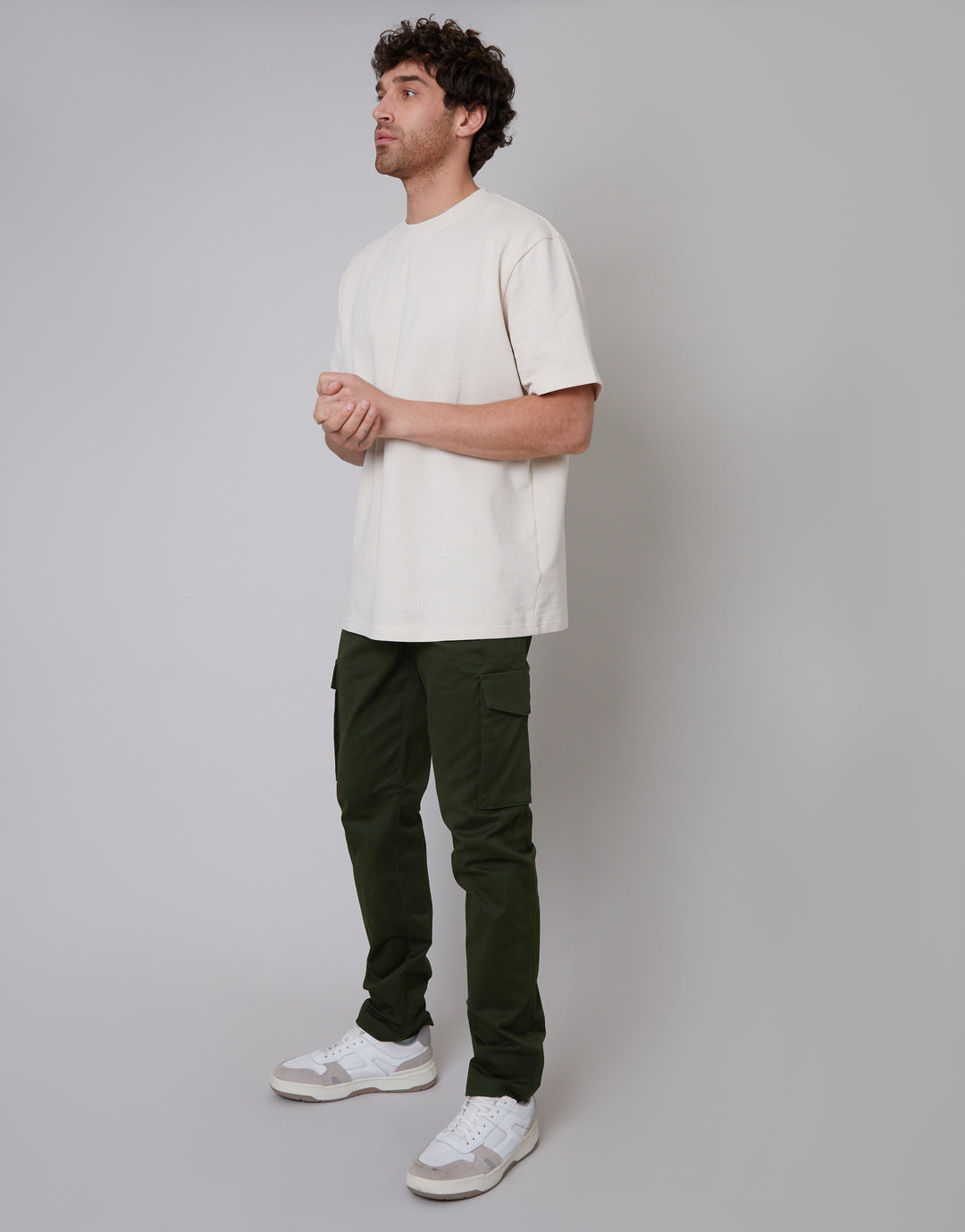Forest Green Cargo Chino Trousers