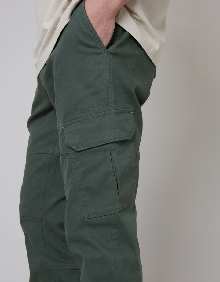 Grey Jogger Style Cargo Trousers