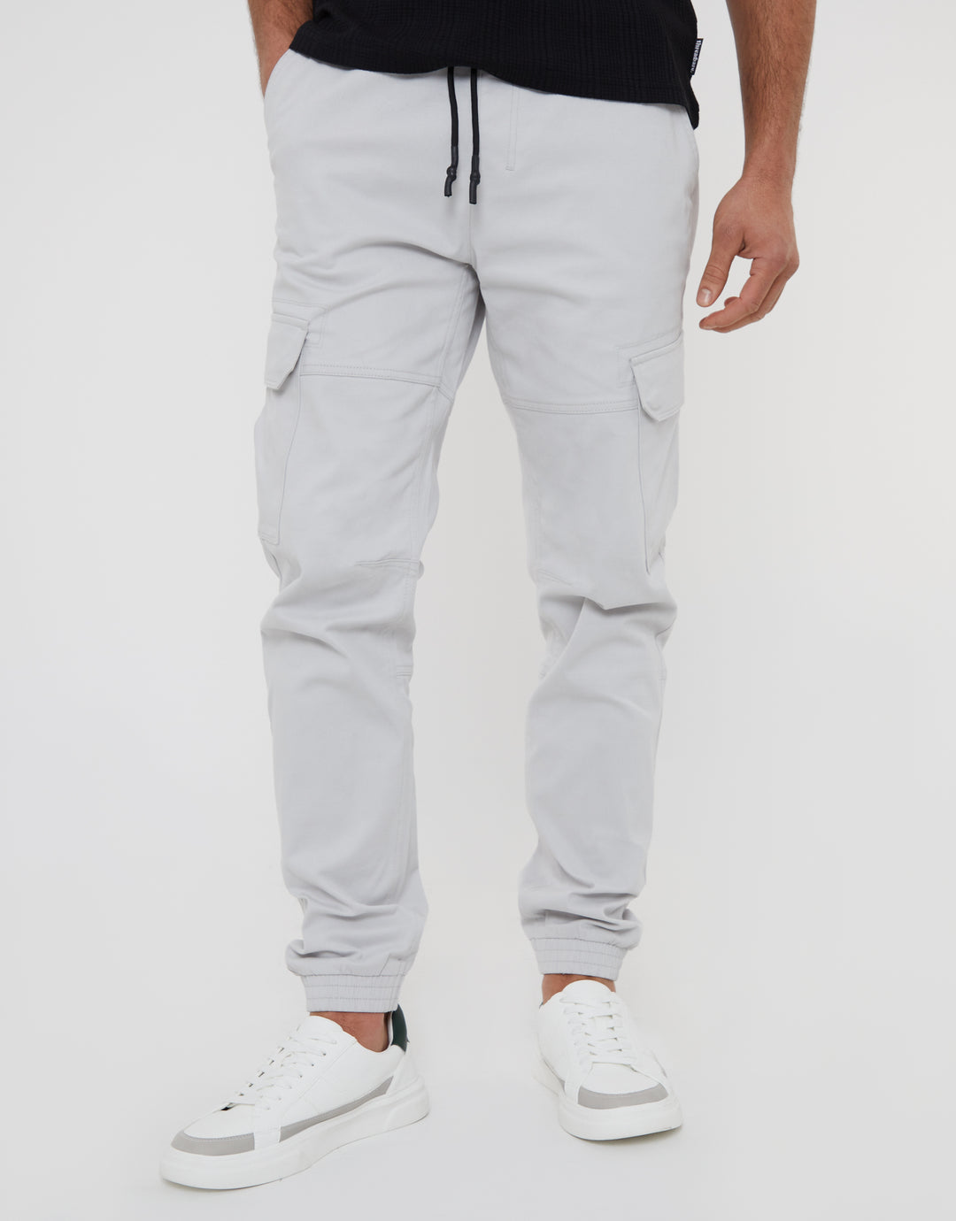 Off White Jogger Style Cargo Trousers