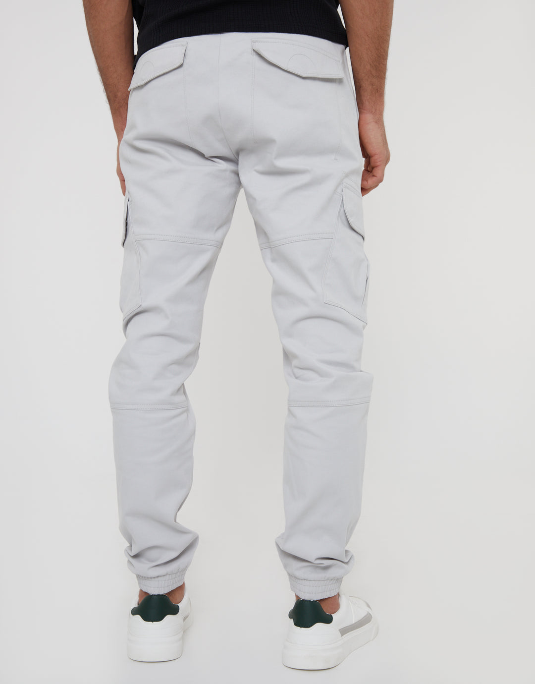 Off White Jogger Style Cargo Trousers
