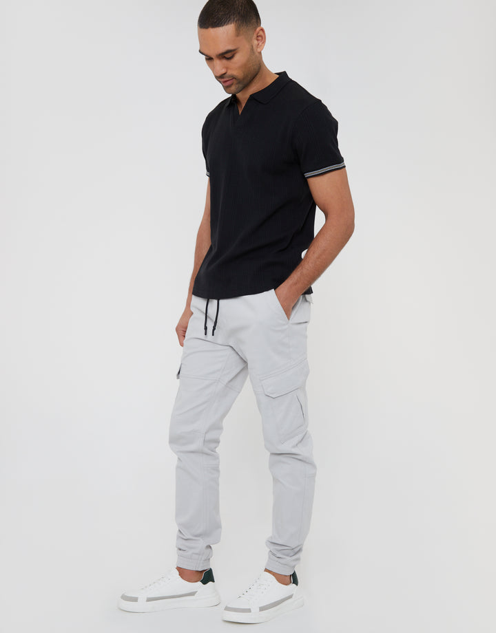 Off White Jogger Style Cargo Trousers