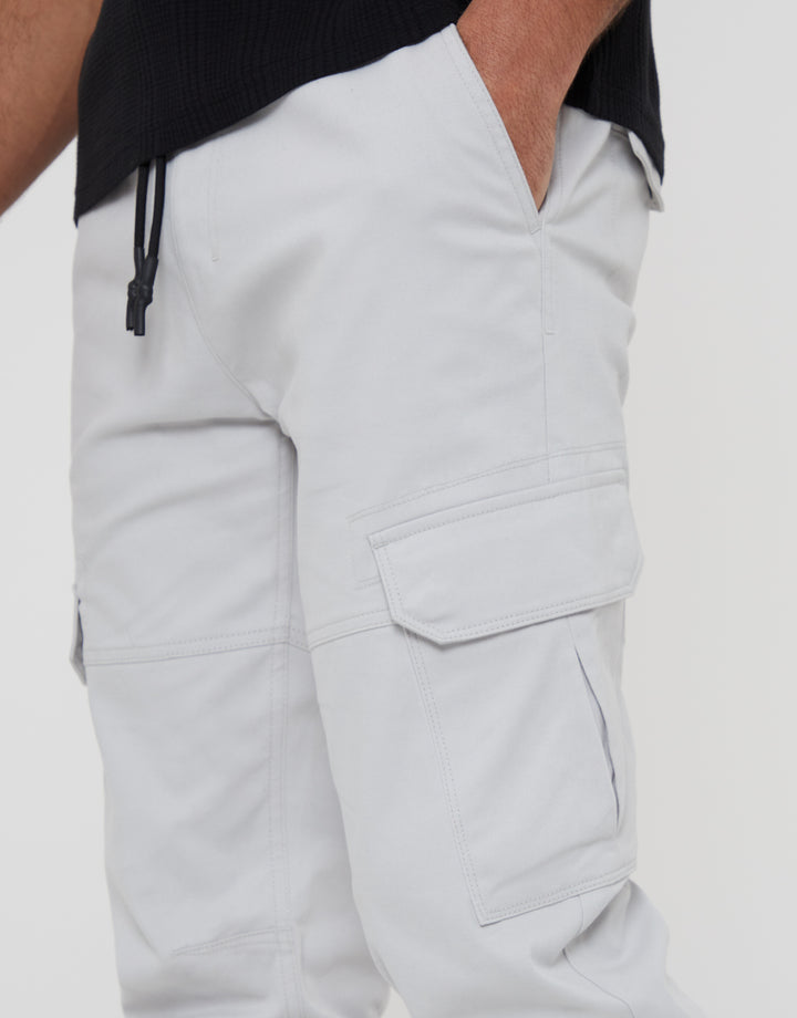 Off White Jogger Style Cargo Trousers