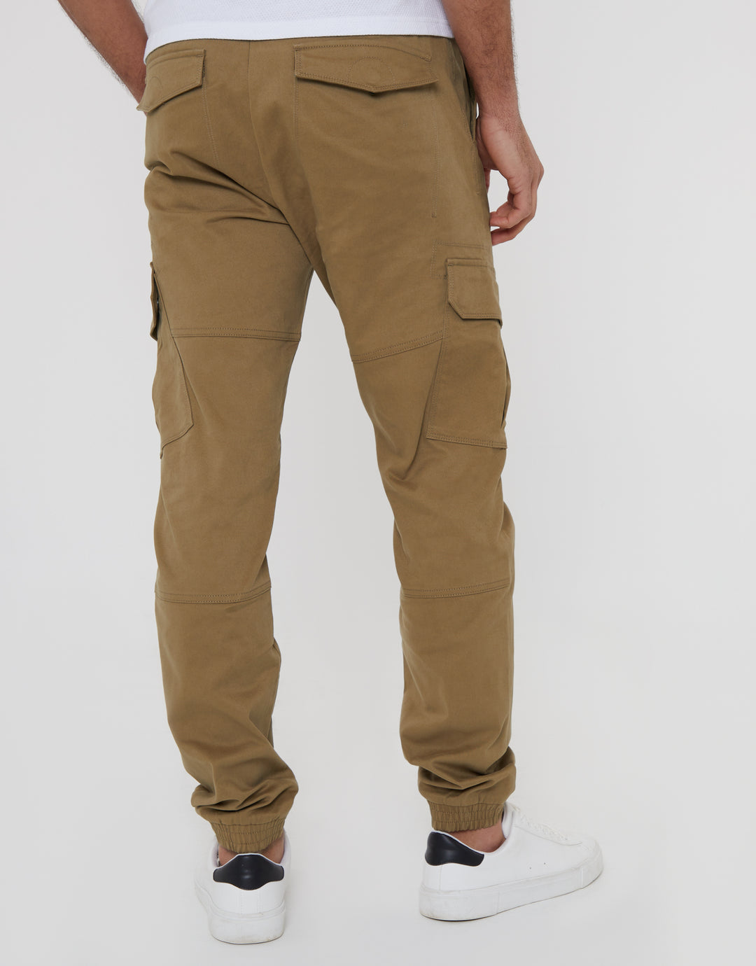 Dark Stone Jogger Style Cargo Trousers