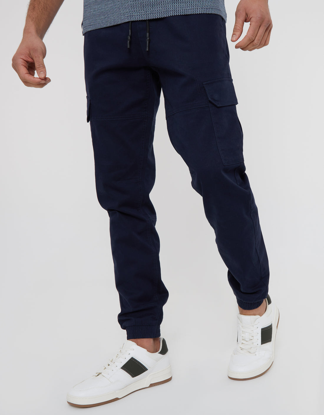 Men's Navy Jogger Style Cargo Trousers – Threadbare
