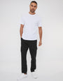 Black Linen Blend Cargo Trousers