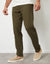 Khaki Green Linen Blend Trousers