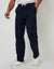 Navy Linen Blend Trousers