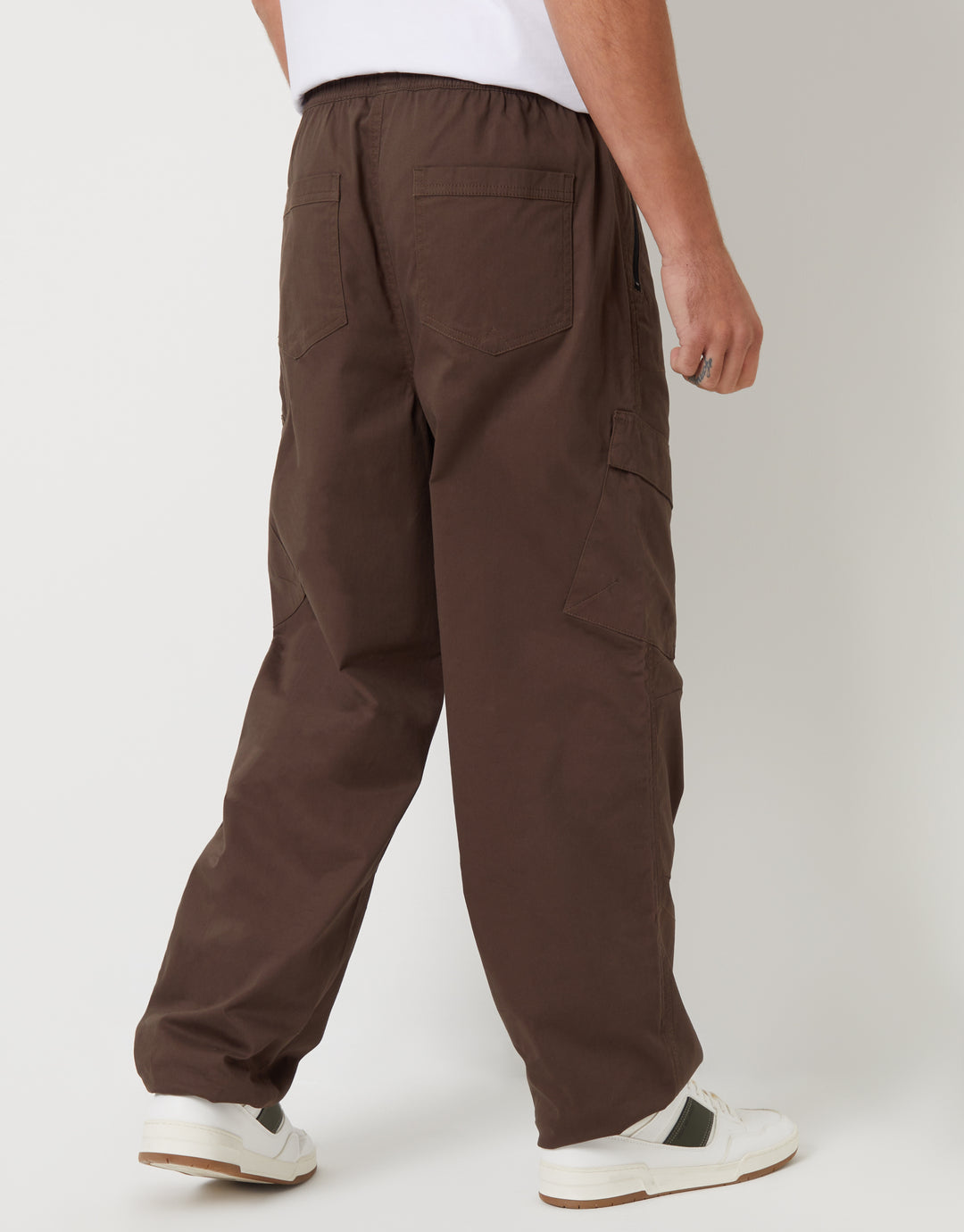 Cargo Parachute Pants in Brown