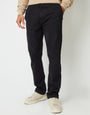 Black Straight Leg Stretch Canvas Trousers