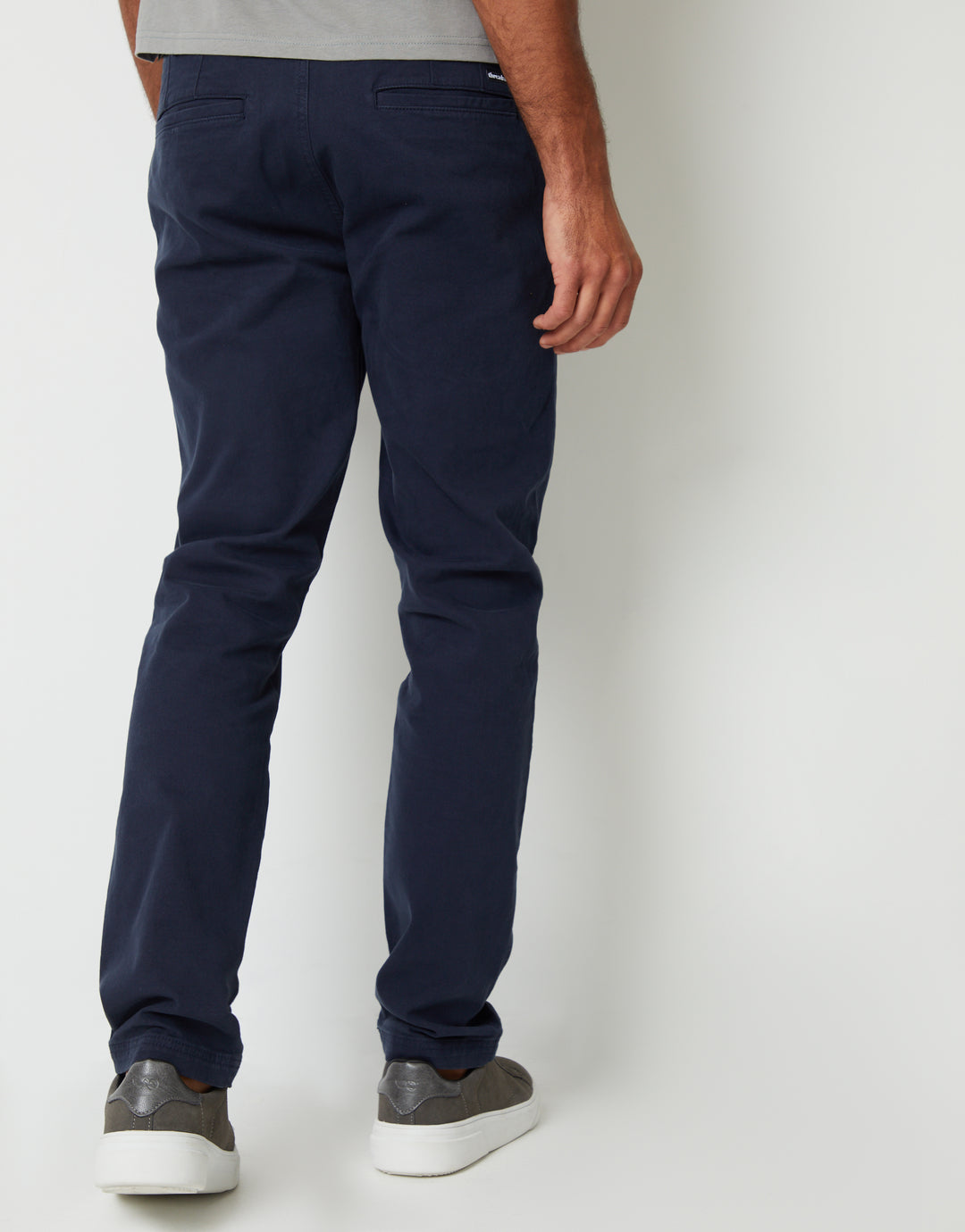 Navy Slim Fit Stretch Canvas Trousers