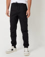 Black Drawcord Cargo Trousers