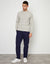 Straight Leg Pleated Chino Trousers in Navy