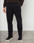Black Straight Leg Pleated Chino Trousers