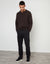 Straight Leg Pleated Chino Trousers in Black