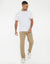 Straight Leg Canvas Trousers in Dark Stone