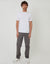 Straight Leg Canvas Trousers in Slate Grey