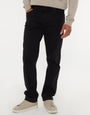 Black Straight Leg Canvas Trousers