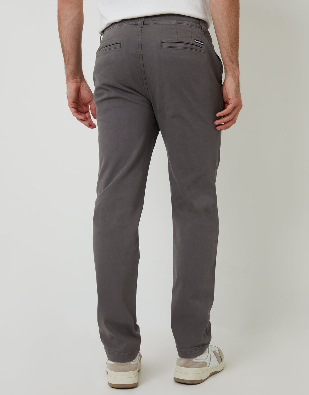 Slate Grey Elasticated Waist Chino Trousers