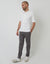 Elasticated Waist Chino Trousers in Slate Grey