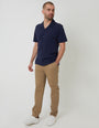 Elasticated Waist Chino Trousers in Dark Stone