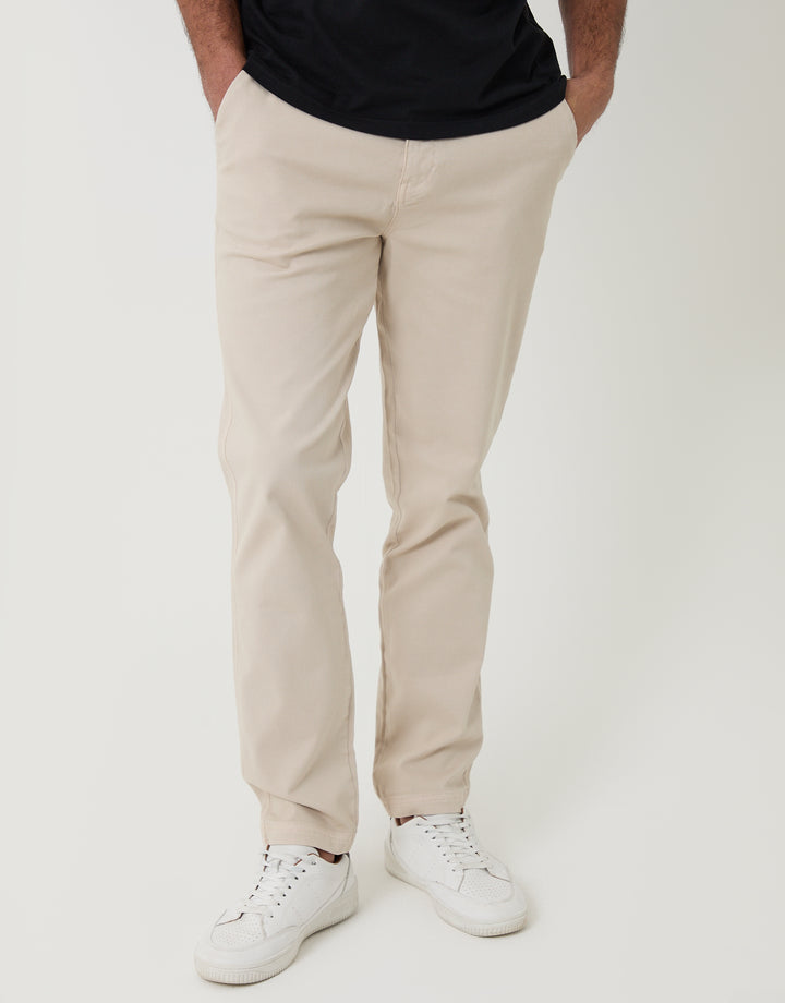 Light Stone Elasticated Waist Chino Trousers