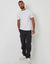 Relaxed Fit Stretch Cargo Chino Trousers in Black
