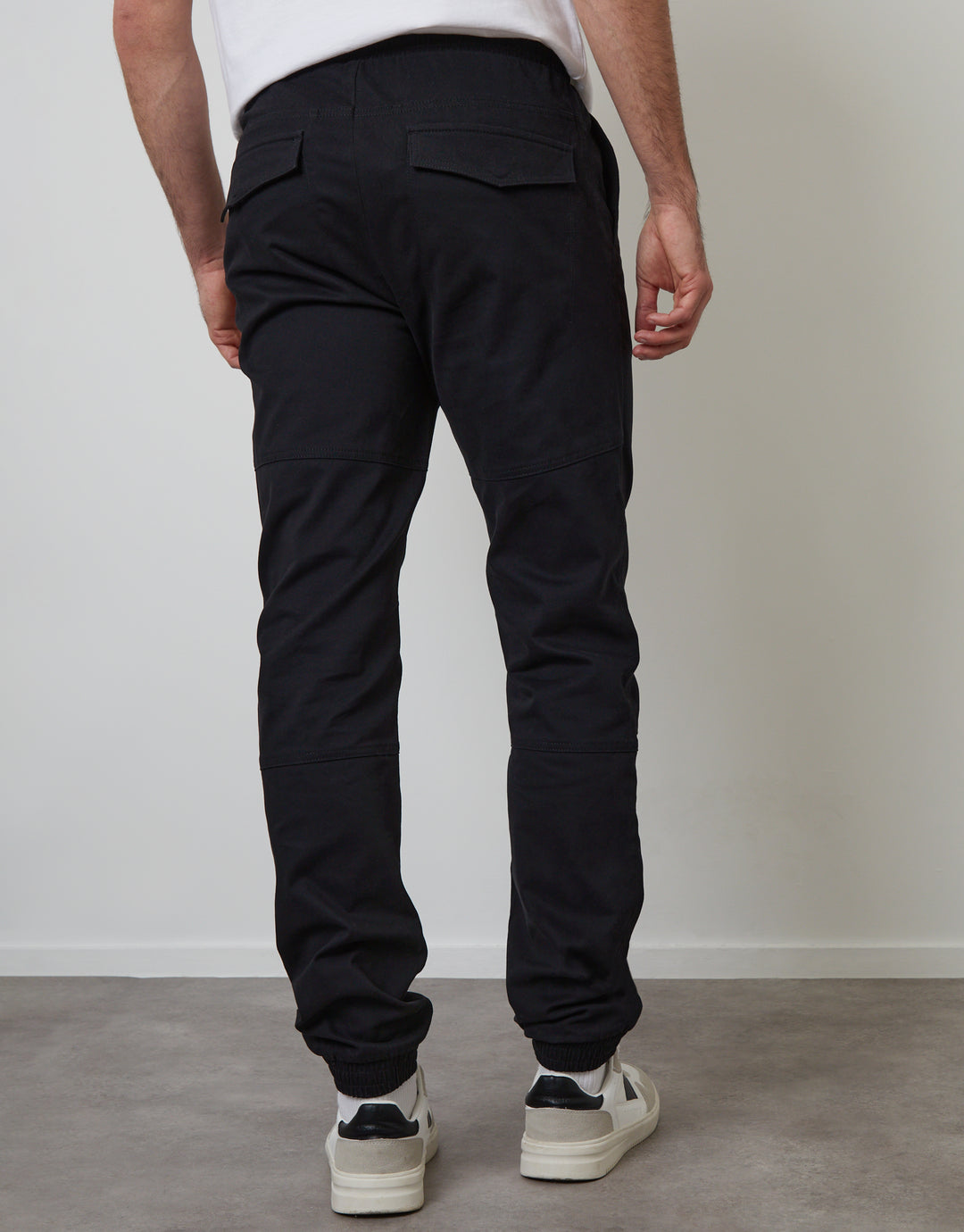 Black Jogger Style Drawcord Trousers
