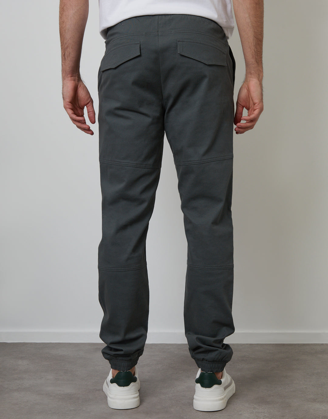 Green Grey Jogger Style Drawcord Trousers