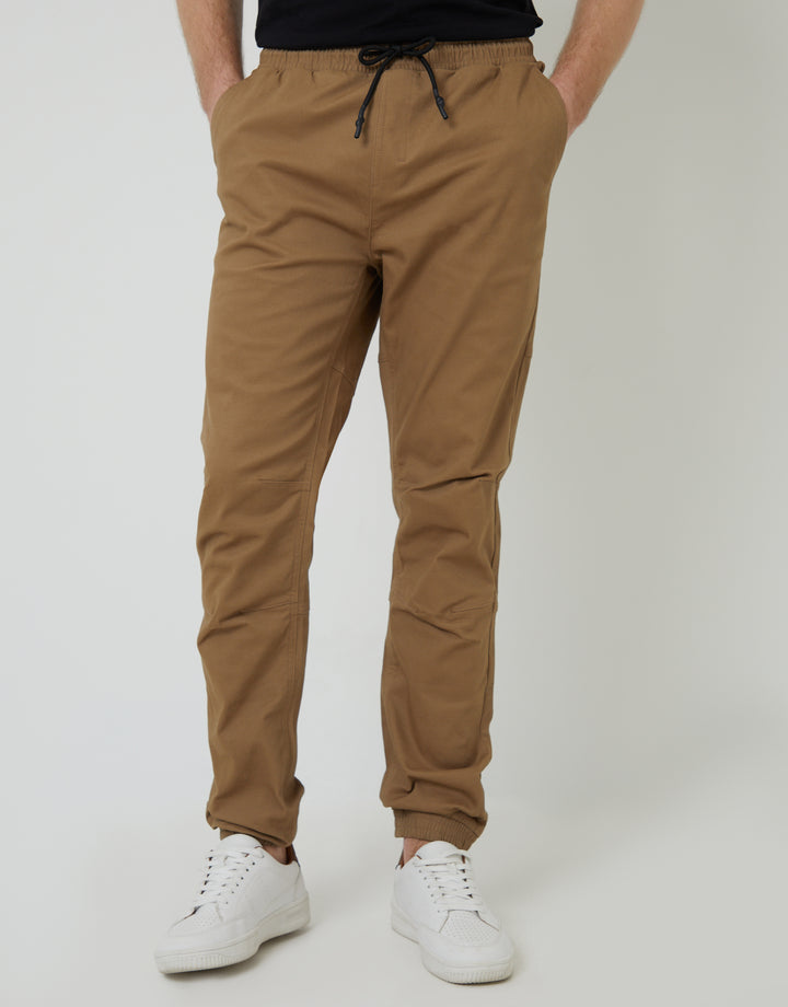 Dark Stone Jogger Style Drawcord Trousers