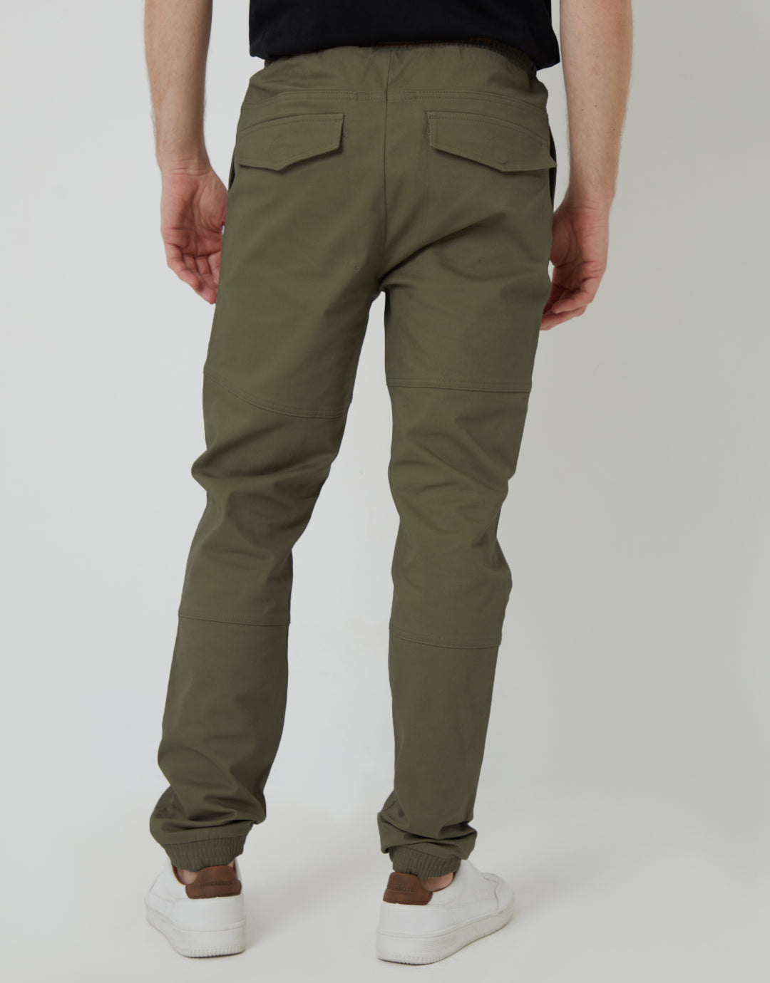 Khaki Green Jogger Style Drawcord Trousers