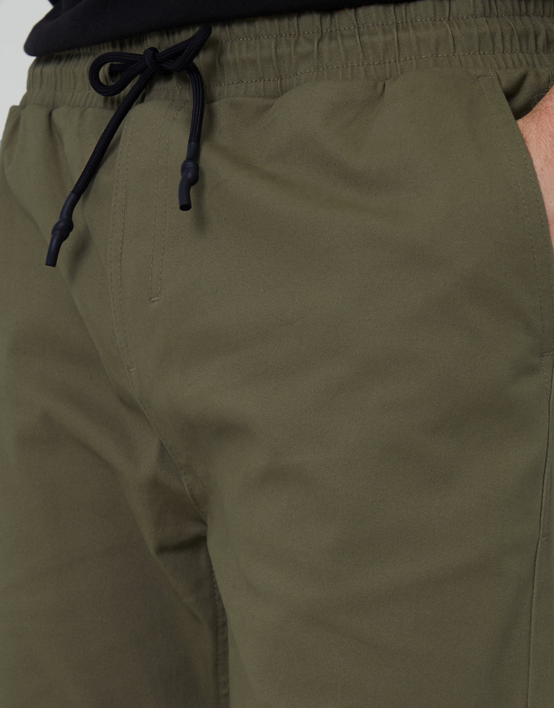 Khaki Green Jogger Style Drawcord Trousers