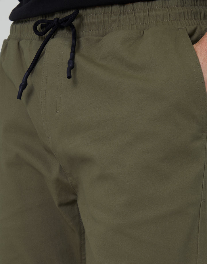 Khaki Green Jogger Style Drawcord Trousers