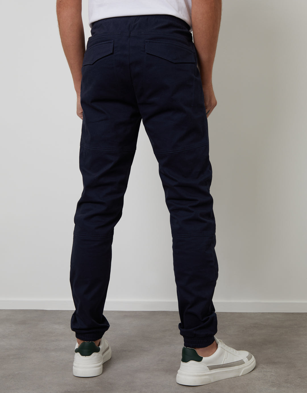 Navy Jogger Style Drawcord Trousers