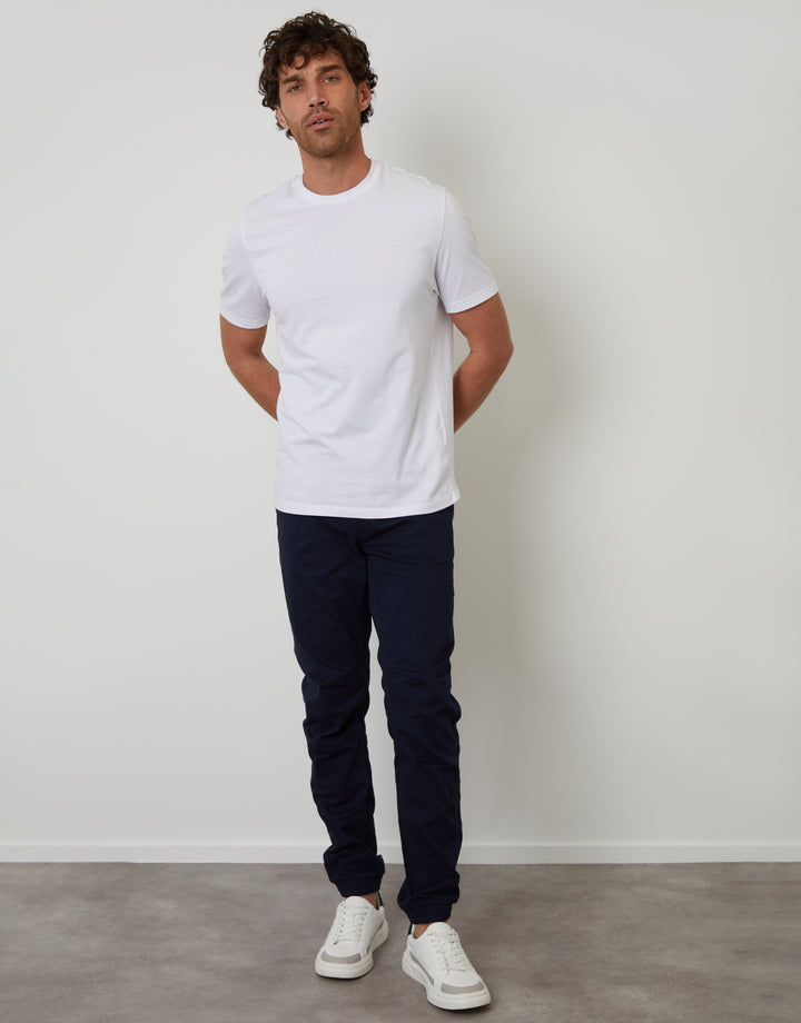 Navy Jogger Style Drawcord Trousers