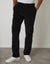 Black Straight Leg Stretch Corduroy Trousers