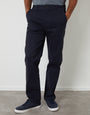Navy Straight Leg Stretch Waist Chino Trousers