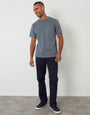 Straight Leg Stretch Waist Chino Trousers in Navy