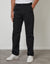 Black Straight Leg Stretch Waist Chino Trousers