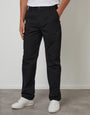 Black Straight Leg Stretch Waist Chino Trousers