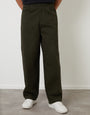 Forest Green Baggy Fit 5 Pocket Chino Trousers