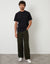 Baggy Fit 5 Pocket Chino Trousers in Forest Green